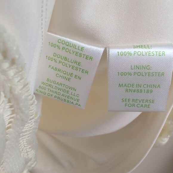 Lilly Pulitzer Topanga Dress Cameo White Wavy Knit Lace Size L NWT - Picture 12 of 15